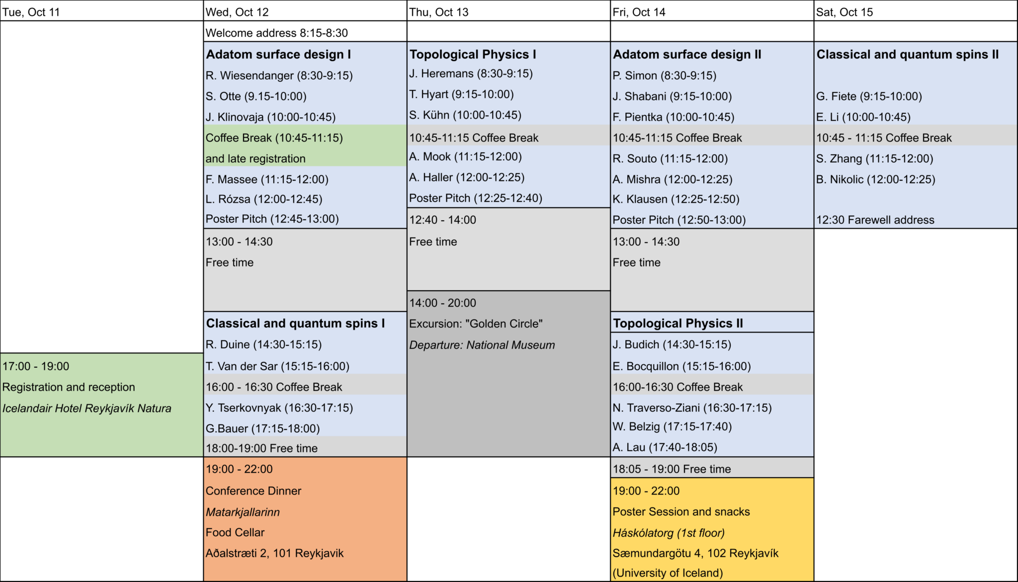 Schedule Speakers Northern Lights Conference 2022