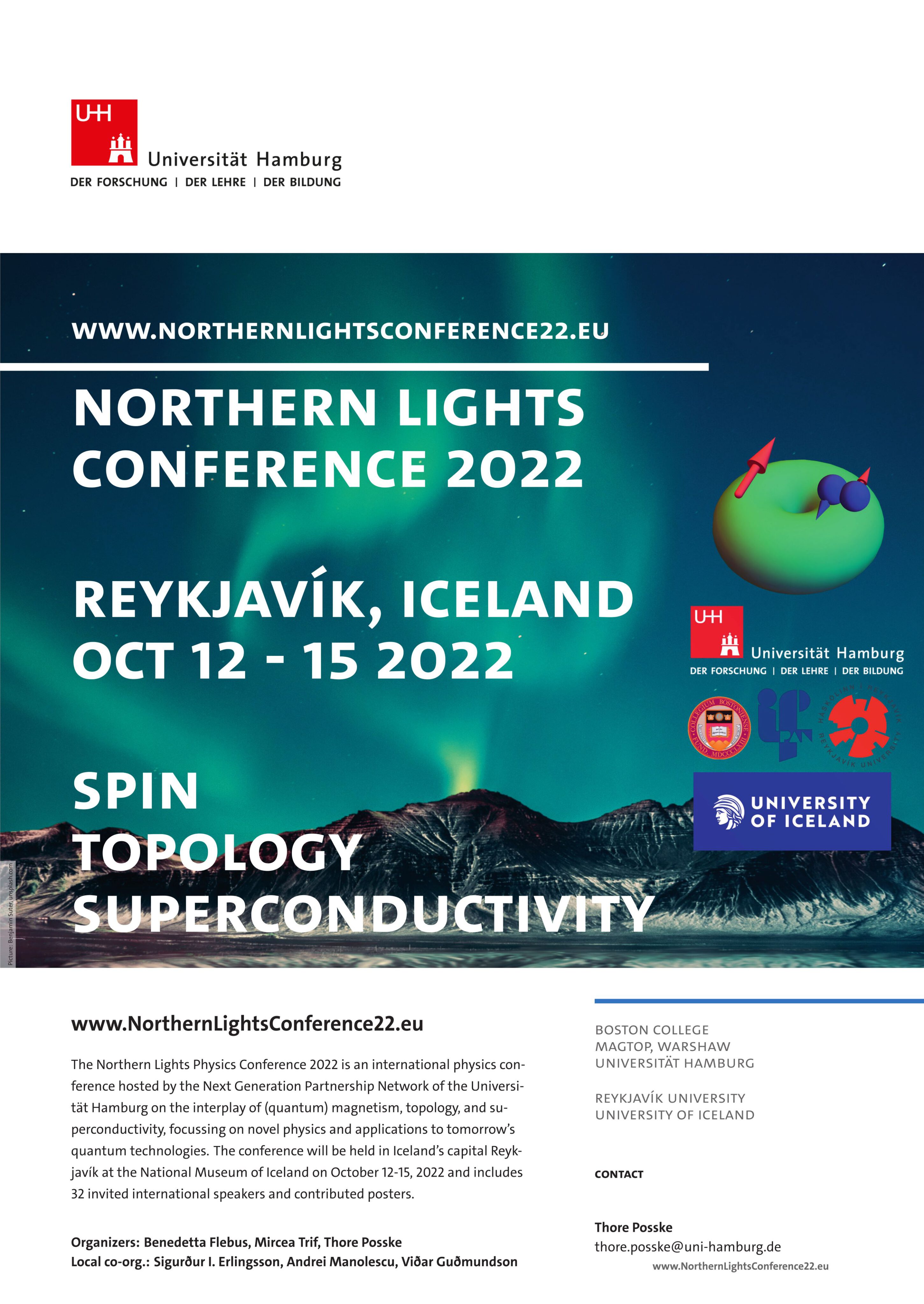 Northern Conference 2022 Magnetism-Topology-Superconductivity
